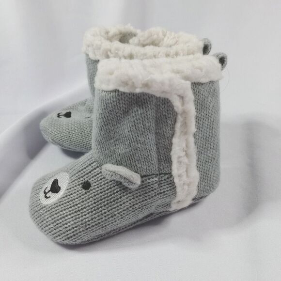 Carter's Just One You Toddler Infant Walker Bear Knit Snow Bootie Boots sz: 3-6M - Picture 6 of 8